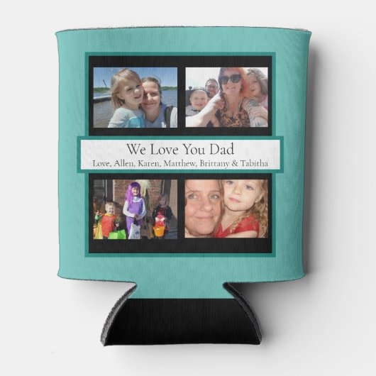 Persoonlijke familiefoto's | Giften voor pap Can Blikjeskoeler (Voorkant)