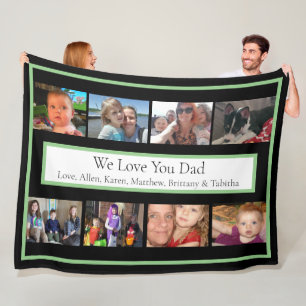 Persoonlijke familiefoto's Giften voor papa Fleece Deken