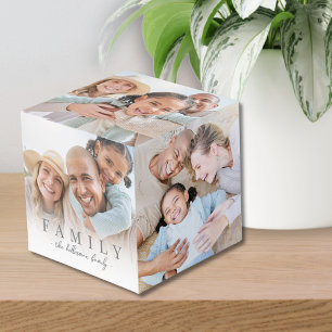 Persoonlijke familiefoto's met 5 afbeeldingen aan kubus