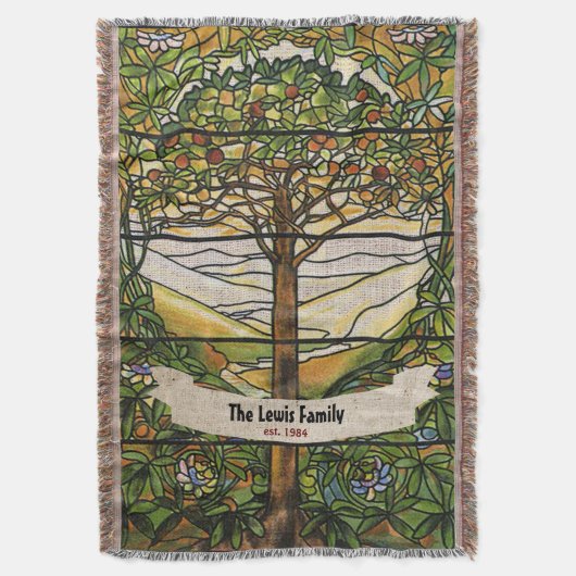 Persoonlijke familiefruitstructuur deken (Voorkant Verticaal)