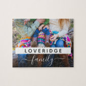 Persoonlijke familiemonogram - Achternaam - Aangep Legpuzzel (Horizontaal)