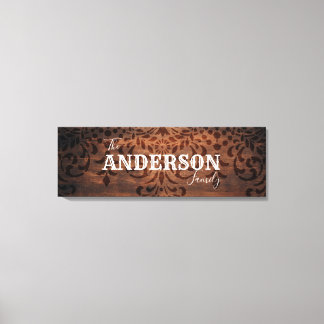 Persoonlijke familienaam canvas afdruk