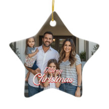 Persoonlijke familienaam en foto Kerstmis