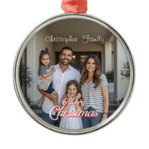 Persoonlijke familienaam en foto Kerstmis