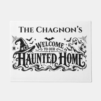 Persoonlijke familienaam Geheime Thuis Halloween D Deurmat