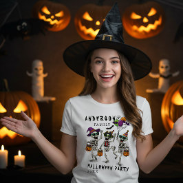 Persoonlijke familienaam Halloween Party T-shirt