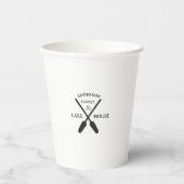 Persoonlijke familienaam Lake House Papieren Bekers (Voorkant)