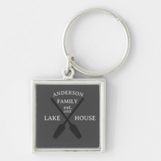 Persoonlijke familienaam Lake House Sleutelhanger