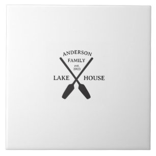 Persoonlijke familienaam Lake House Tegeltje
