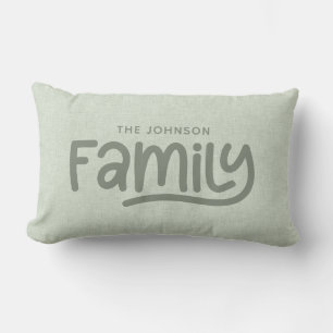 Persoonlijke familienaam typografie Sage Kussen