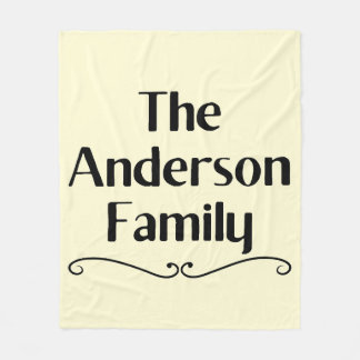 Persoonlijke familienaamdeken – Neutraal Beige M Fleece Deken