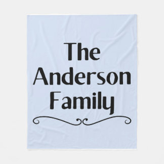 Persoonlijke familienaamdeken – Neutraal Beige M Fleece Deken