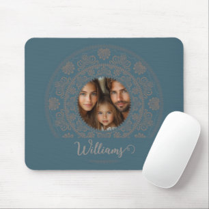 Persoonlijke Familieportret Gouden Rococo Mandala Muismat