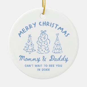 Persoonlijke Fantasievolle Baby Aankondiging Ornam Keramisch Ornament