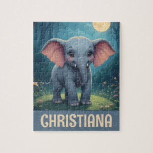 Persoonlijke Fantasievolle Baby Olifant Legpuzzel