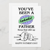 Persoonlijke Fantastische Vaderdag kaart (Voorkant / Achterkant)