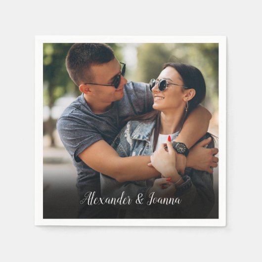 Persoonlijke favoriete fotoscriptnaam servet (Voorkant)