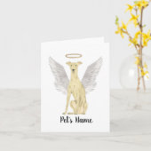 Persoonlijke Fawn Greyhound Sympathie Memorial Kaart (Gele Bloem)