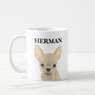 Persoonlijke Fawn Tan Short Hazard Chihuahua Koffiemok