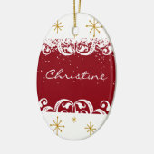 Persoonlijke feestdag keramisch ornament (Links)