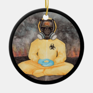 Persoonlijke feestdag met feestelijke feestdag met keramisch ornament