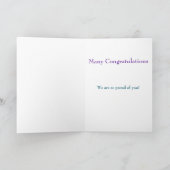 Persoonlijke felicitaties dat je het hebt gedaan kaart (Binnen)