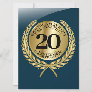 Persoonlijke felicitaties kaart voor het jubileum