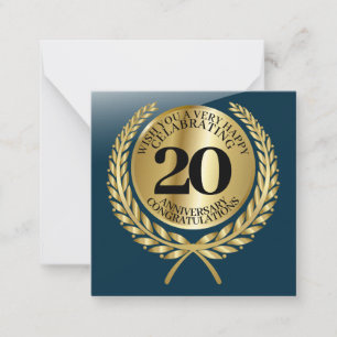 Persoonlijke felicitaties kaart voor het jubileum notitiekaartje