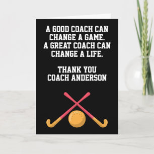 Persoonlijke Field Hockey Coach Van Teamspelers Kaart