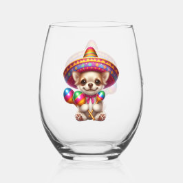 Persoonlijke Fiesta Chihuahua Wijnglas Zonder Voet