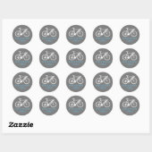 Persoonlijke fietsstickers ronde sticker (Vel)
