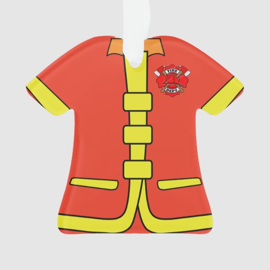 Persoonlijke Fireman Firefighter Xmas Ornament (voorkant)