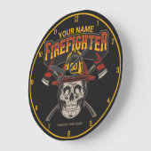 Persoonlijke Fireman Skull Helmet Ax Firefighter Grote Klok (Hoek)