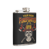 Persoonlijke Fireman Skull Helmet Ax Firefighter Heupfles (Rechts)