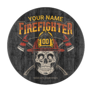 Persoonlijke Fireman Skull Helmet Ax Firefighter Snijplank