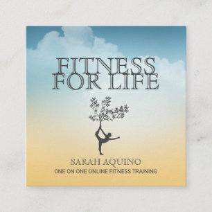 Persoonlijke fitness Trainer Coach-oefening Vierkante Visitekaartje