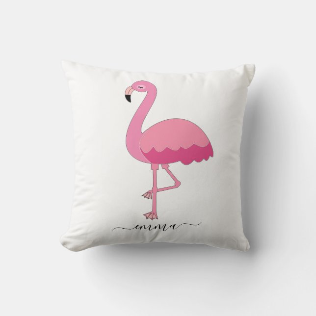 Persoonlijke Flamingo Kussen Voor Flamingo Liefheb (Voorkant)