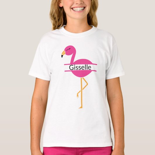 Persoonlijke Flamingo T-shirt (Voorkant)