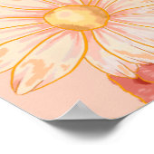 Persoonlijke Floral Happy Birthday Poster (Hoek)