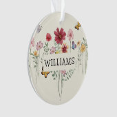 Persoonlijke Floral naam Ornament (voorkant)