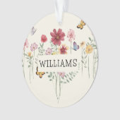 Persoonlijke Floral naam Ornament (voorkant)