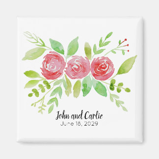 Persoonlijke Floral Wedding Party Favor Magneet