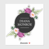Persoonlijke Floral Wreath Sticker (Vel)