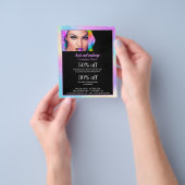 persoonlijke flyer voor haar en make-up business (Hand)