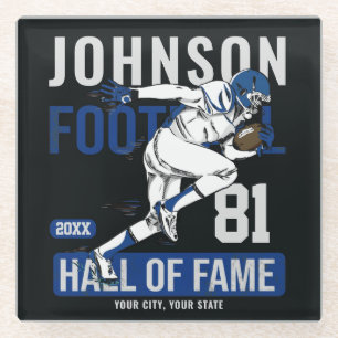 Persoonlijke Football SPELER Team NUMMER Sports Glazen Onderzetter