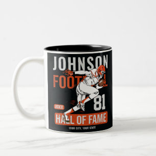 Persoonlijke Football SPELER Team NUMMER Sports Tweekleurige Koffiemok