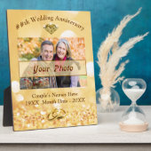 Persoonlijke foto 50th Wedding Jubileum Plaque Fotoplaat (Zijkant)