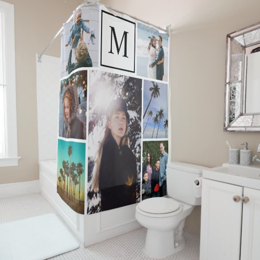 Persoonlijke foto 7 Afbeelding op maat Douchegordijn (In situ)