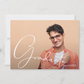 Persoonlijke foto Afstuderen flat Hartelijk dank Notitiekaartje (Voorkant)