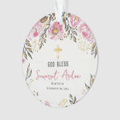 Persoonlijke foto-baptisme kerstversiering ornament (voorkant)